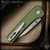 Pro-Tech Knives: Scapegoat Compact (Chaves Design) - Stonewashed/Green Carbide