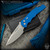 Pro-Tech Knives: TR-4 - Stonewashed/Blue Textured