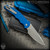Pro-Tech Knives: TR-4 - Stonewashed/Blue Textured