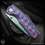 Old Dominion Knifeworks: 3.5 Inch Chupacabra - Dragon Skins/Black Timascus