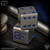 Fellhoelter Dice Set: Titanium Tumbled/Blue