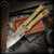 TAS Knives Folder: Invaderling Balisong - Tumbled Engraved/Rusty Tank