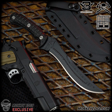 Monkey Edge - RMJ Tactical Fixed Blade: Wyrm - Blackout Textured