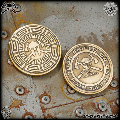 Monkey Edge - RMJ Tactical: Gold Point Challenge Coin - Spartan