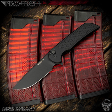 Monkey Edge - Pro-Tech Knives: Mordax - Black/Black Gridlock