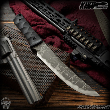 Monkey Edge - Kiku Matsuda Knives: Okehazama - Acid Washed/Black G10