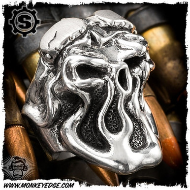 Rammer.リング.バイカー.silver.スカル.ゼウス.rock Monkey Edge - Starlingear Ring: Gunner Flame Puncher - Silver