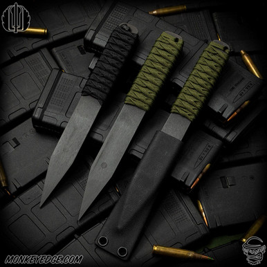 Monkey Edge - Strider Knives Fixed: LM Nail Wide Body - Black/Cord