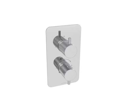 Saneux Cos 2 Way Thermostatic Shower Valve Kit with Knurled Handles