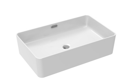 Saneux Sienna 55x35cm Rectangular Countertop Washbasin with Overflow