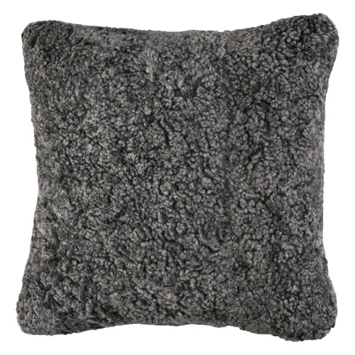 Zinc Textile Sheepskin 50cm Cushion Graphite