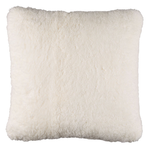 Zinc Textile Sheepskin 50cm Cushion Natural