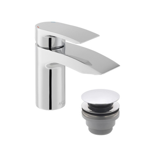 Vado Rowe Mini Mono Basin Mixer with Push Waste