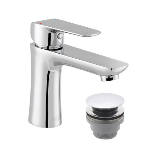 Vado Vala Mono Basin Mixer with Push Basin Waste