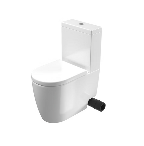 Saneux Uni Close Coupled Right Hand Exit Rimless WC Pan