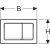 Geberit Alpha01 Dual Flush Plate Square