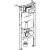 Geberit Alpha 1120mm Wall Hung WC Frame