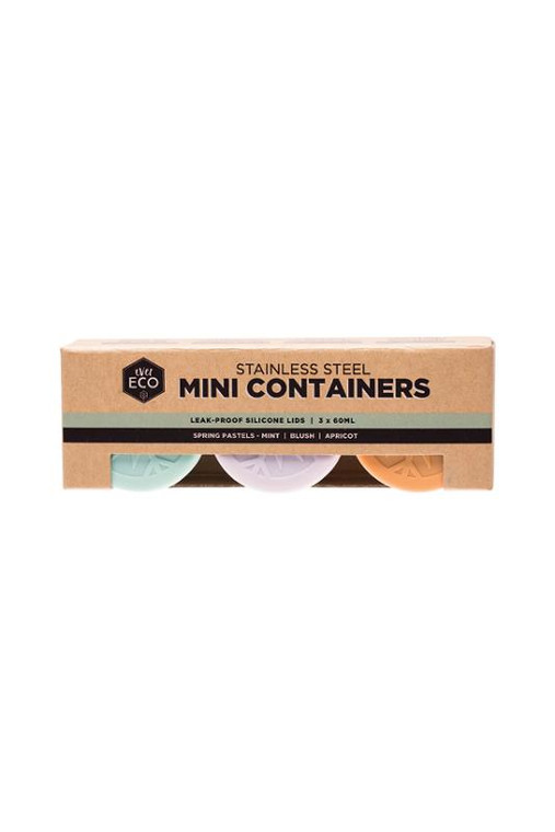 Stainless Steel Mini Containers Spring Pastels - Leak Resistant 3