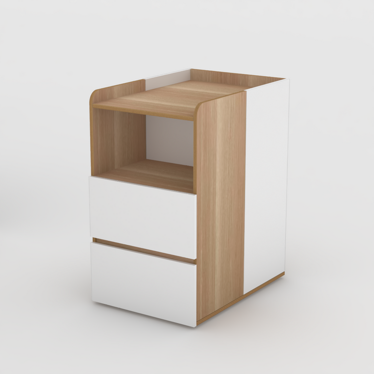 2 Colour Baby Change Table in Native Oak and White- Urban Pad Furniture, Urban Pad Baby