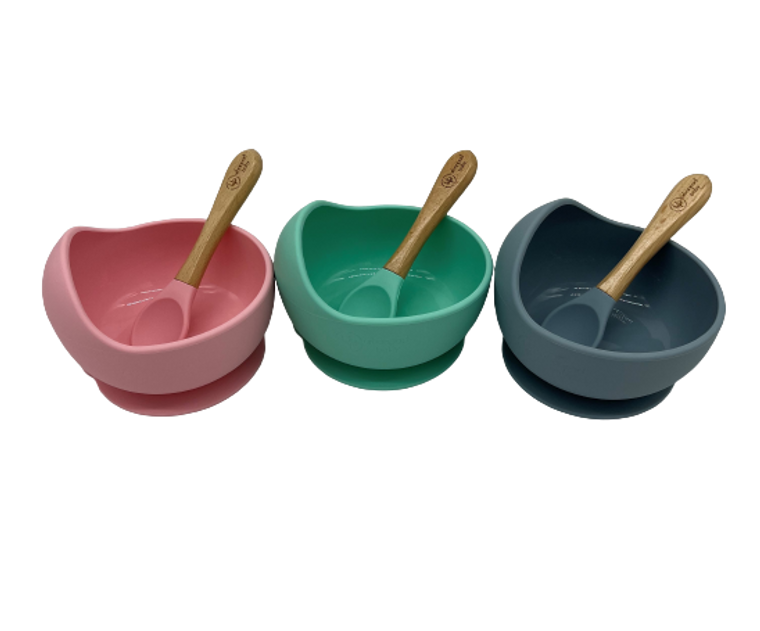 Urban Pad Baby Bowl & Wooden Handle Spoon Set