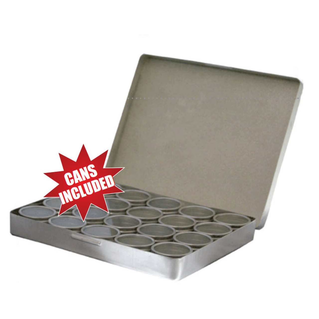 Metal Tin Box with Window Hinge (Natural Paper Stuffing Included)