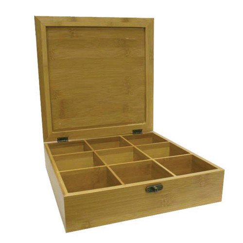 Bamboo Box 9 Section Wooden Gift Box - 5 pcs Per Case