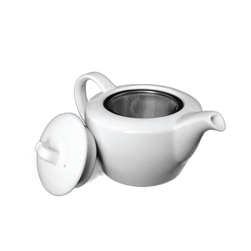 White Ceramic Teapot - 48 pcs Per Case