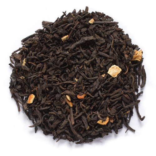 Ginger Orange Pu-Erh with flavors of ginger root and orange peel