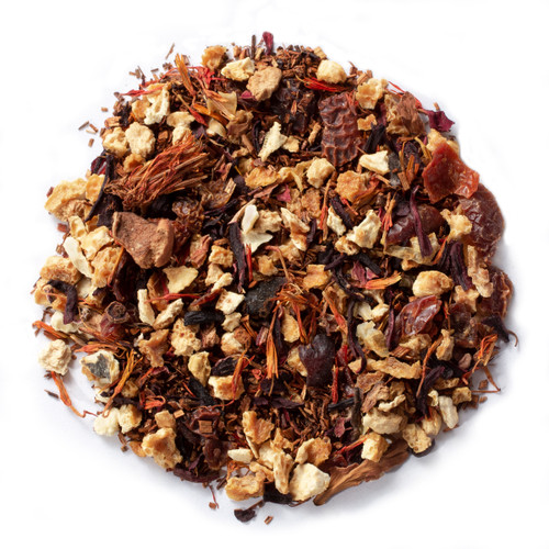 Organic Rooibos Blood Orange  with natural flavors  of Organic Rooibos, Organic Orange peel