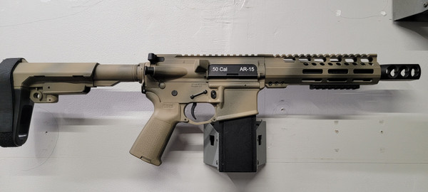 Tan & Green camo 50 cal Pistol 7"