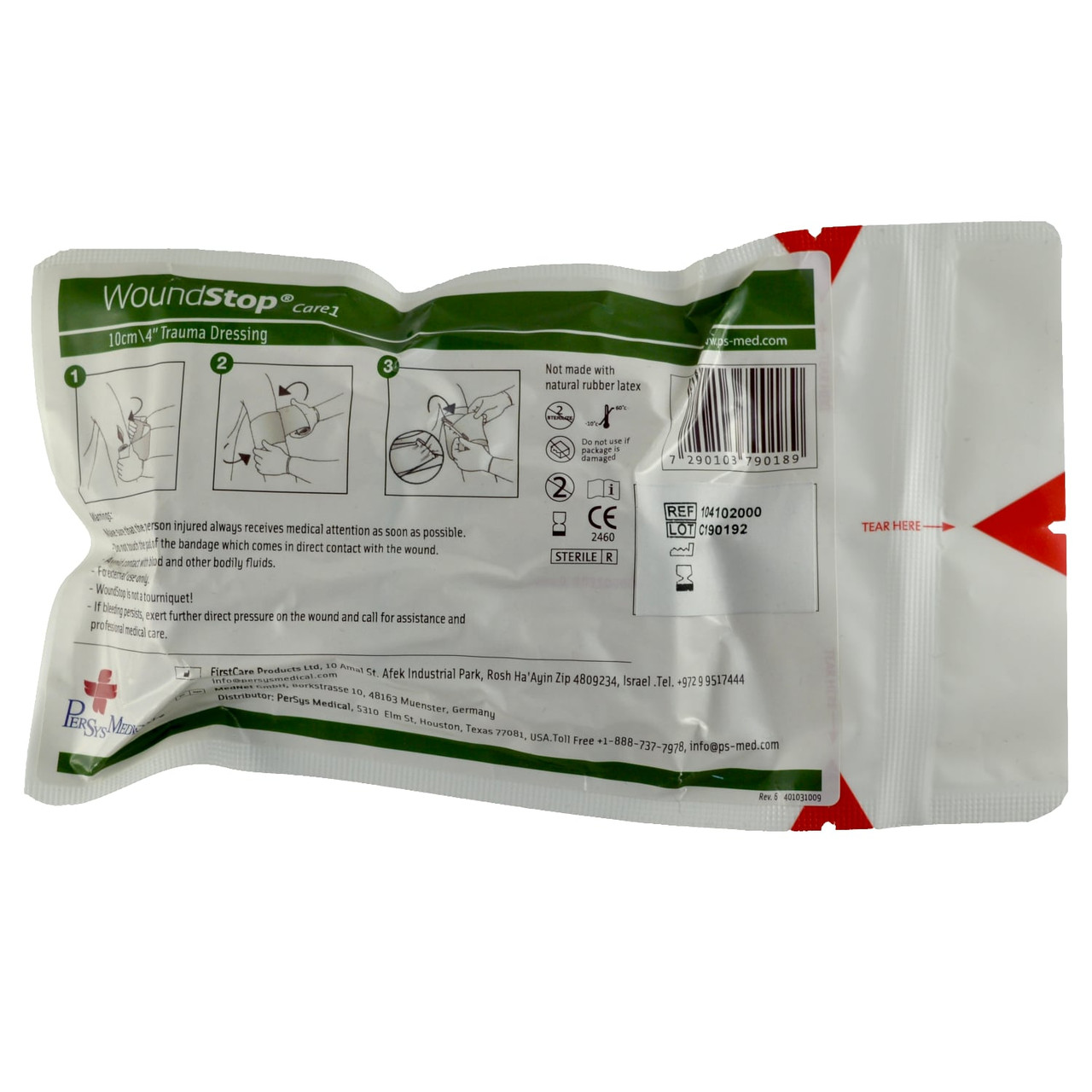 Wound Stop 4" Blast Bandage(White)