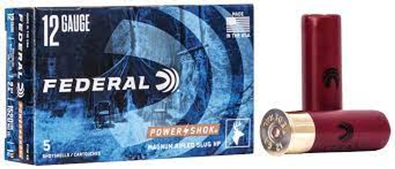 Federal 12 GA 3" Mag Rifled Slugs 1 1/4oz - 5 shotshells