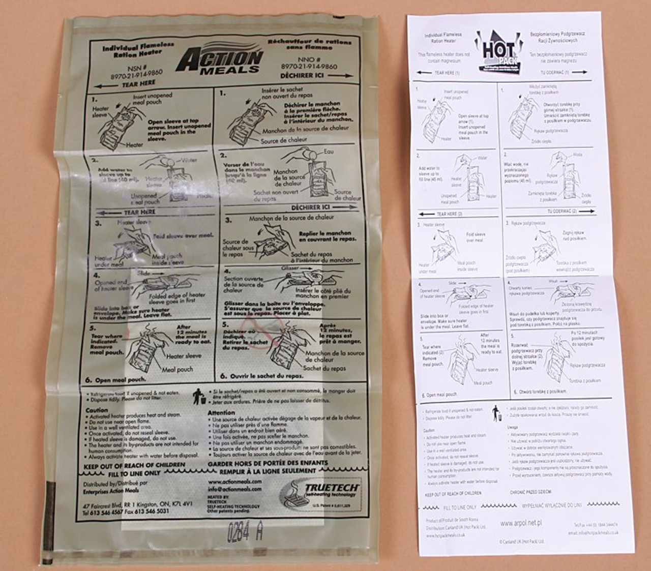 Action Meals Individual Flameless Ration Heater