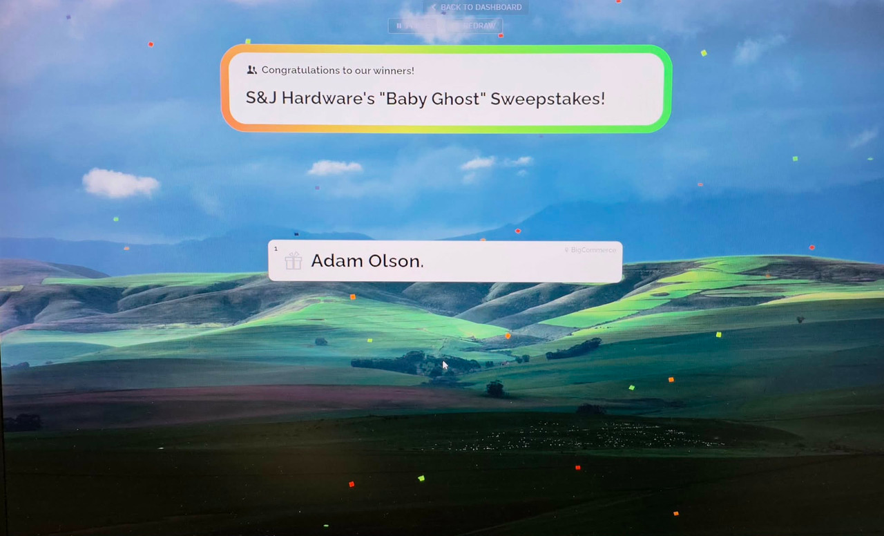 S&J Hardware's "Baby Ghost" Sweepstakes!