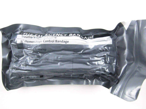 Israeli 6" emergency trauma wound dressing compression bandage (tan) Israeli 6" emergency trauma wound dressing compression bandage (tan)