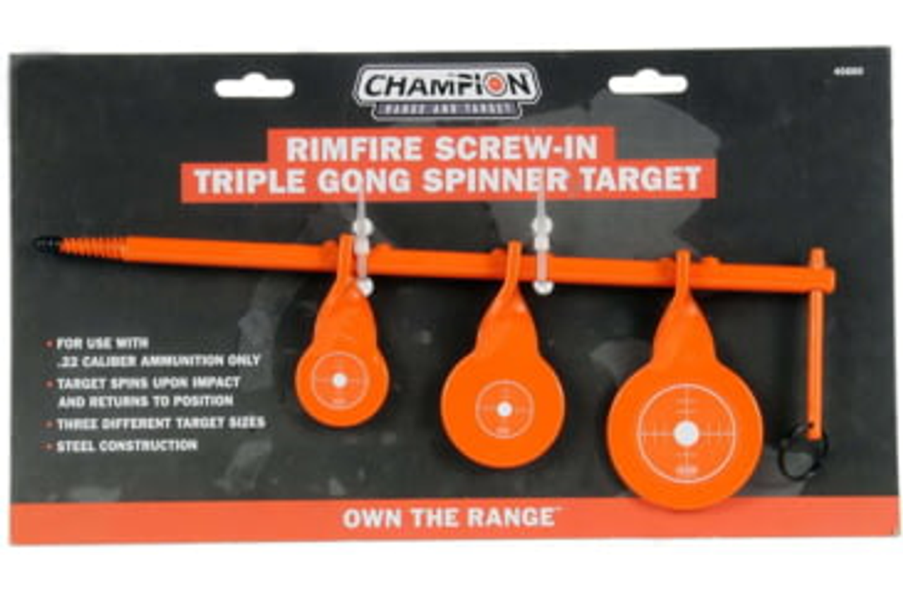 Champion Rimfire Screw-In Triple Spinner Target Steel