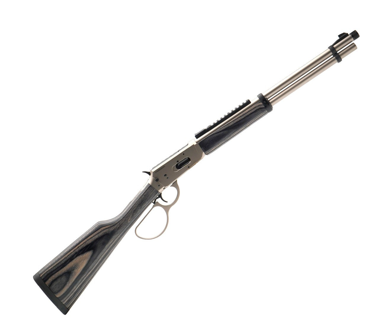 Morrison Lever-Action Timberwolf - .357 Mag., 18" Threaded, Nickel / Laminate
