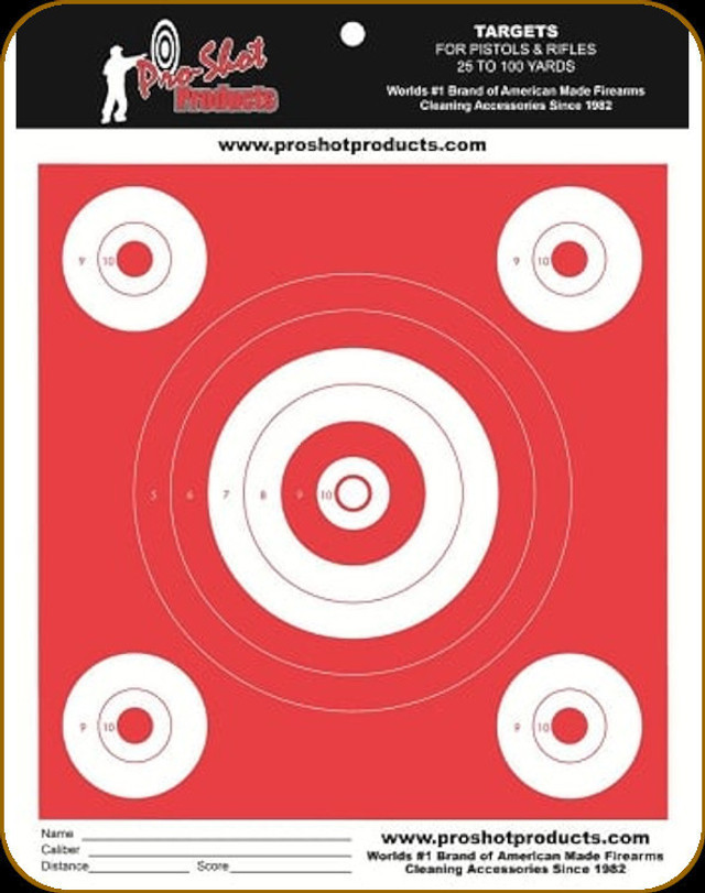 Pro-Shot Targets - Orange Glow Paper Target - 8.5"x11" - 12pk - OG-12