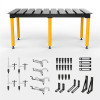 6½' × 3' Slotted Welding Table with 34-pc Fixturing Kit, Fit 5/8 Holes