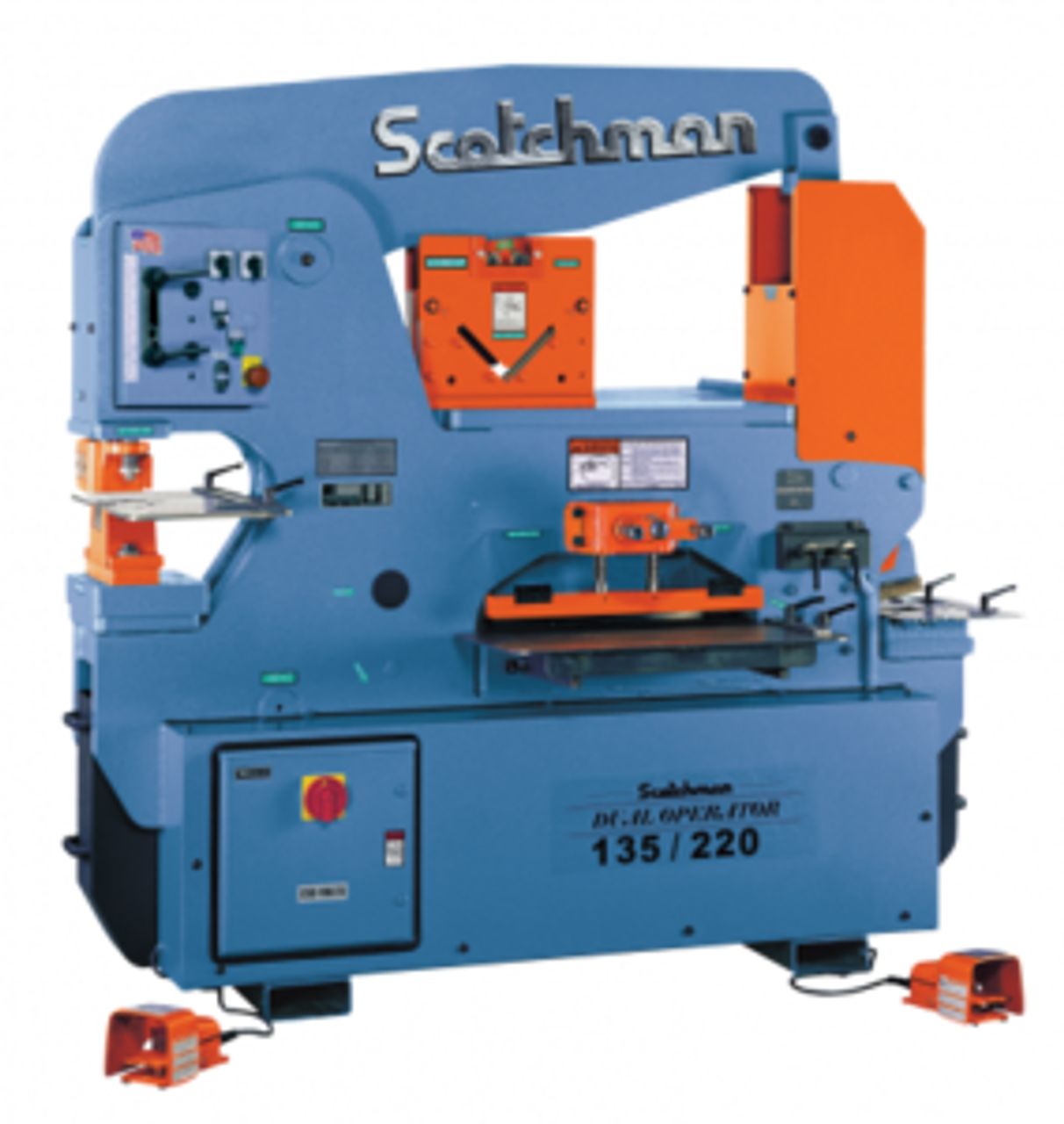 Scotchman Model DO135/200-24M-1, 135-Ton Dual-Operator Hydraulic Ironworker (1ph)