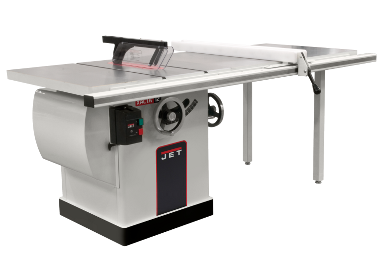 Jet Deluxe XACTA 12" Cabinet Saw, 50" Rip, Cast Iron Wings, 5 HP, 1Ph 230V