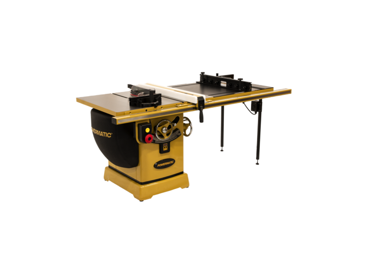 Powermatic 2000B Table Saw with Extension Table and Router Lift, 50" Rip, 5 HP, 3Ph 230/460V