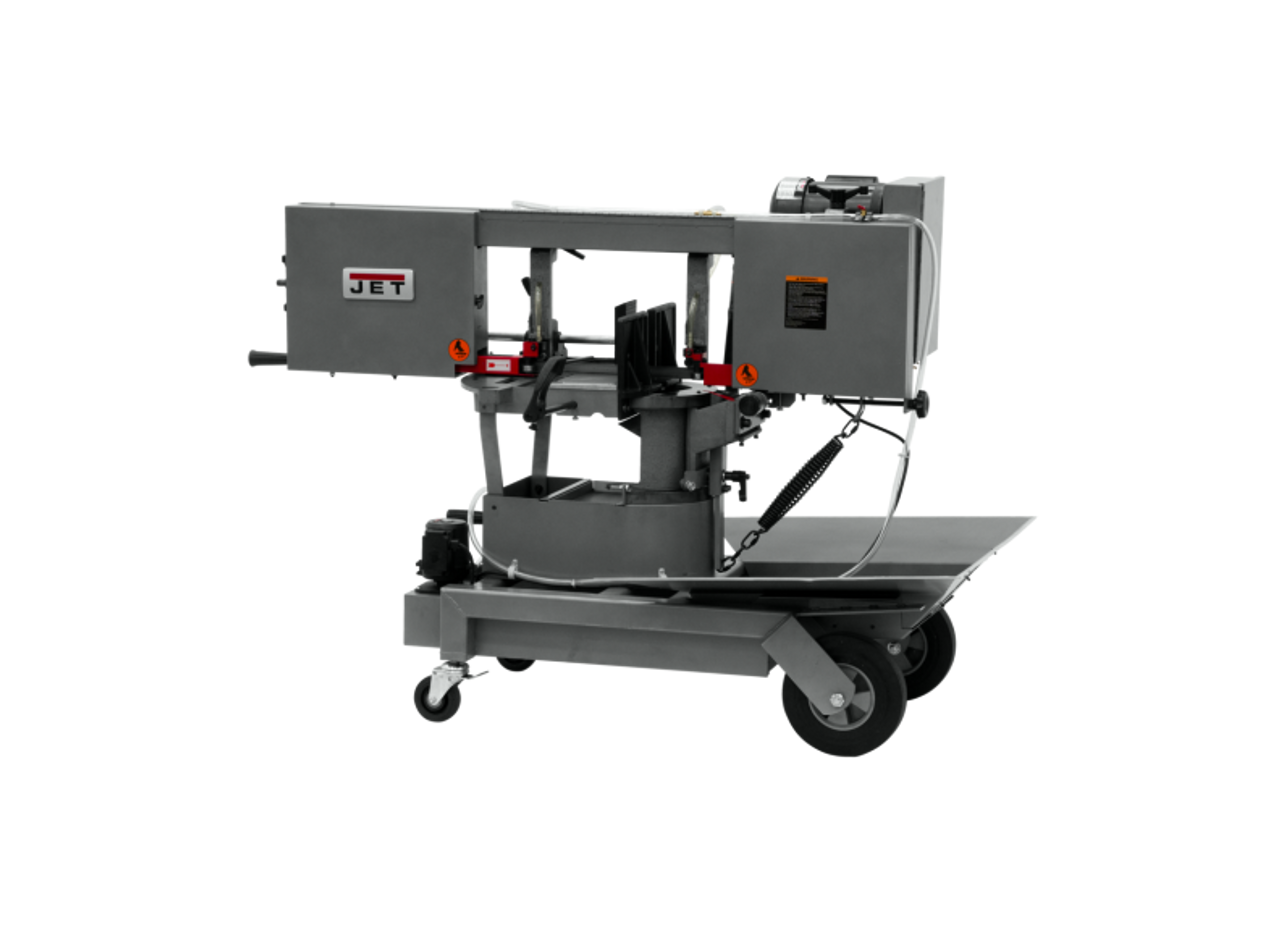 Jet HVBS-10-DMWC 10” Horizontal/Vertical Dual Mitering Portable Band Saw with Coolant System, 1HP, 115V, 1 Ph