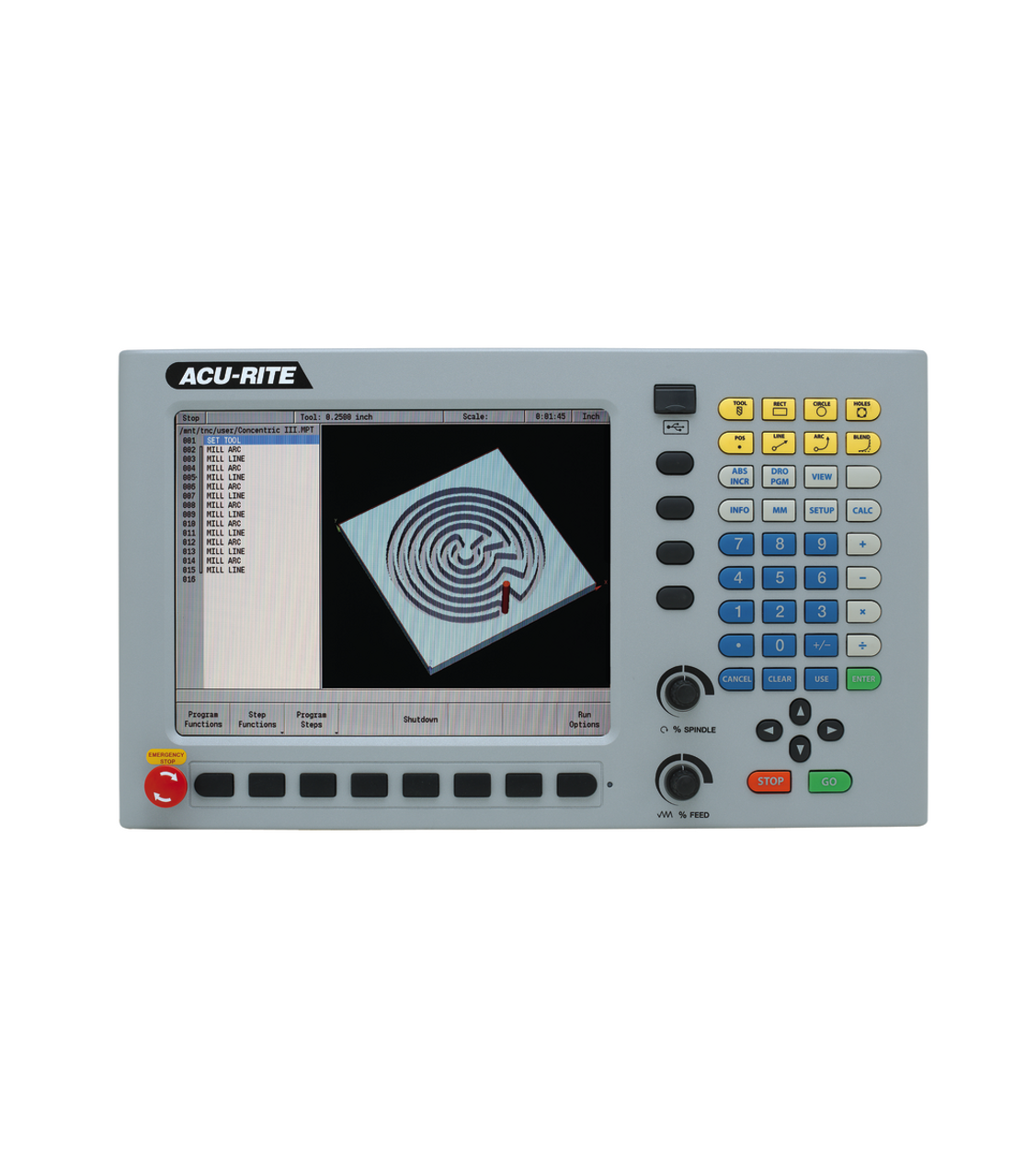 JTM-1050EVS2/230 Mill With 3-Axis Acu-Rite MilPwr G2 CNC Controller