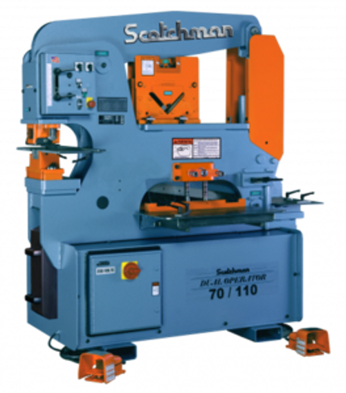 Scotchman Model DO70/110-24M-3, 70-Ton Dual-Operator Hydraulic Ironworker (3ph)