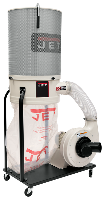 Jet Woodworking  Jet DC-1200VX-CK3 Dust Collector, 2HP 3PH 230/460V, 2-Micron Canister Kit