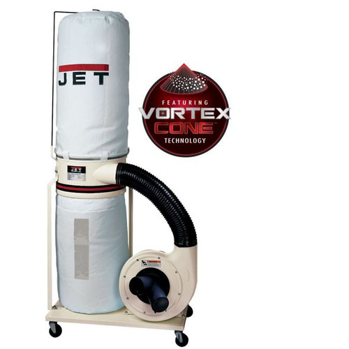 Jet Woodworking  Jet DC-1200VX-BK3 Dust Collector, 2HP 3PH 230/460V, 30-Micron Bag Filter Kit