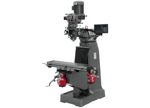 Jet JTM-1 Mill With 3-Axis Newall DP700 DRO (Quill) With X and Y-Axis Powerfeeds Jet JTM-1 Mill With 3-Axis Newall DP700 DRO (Quill) With X and Y-Axis Powerfeeds