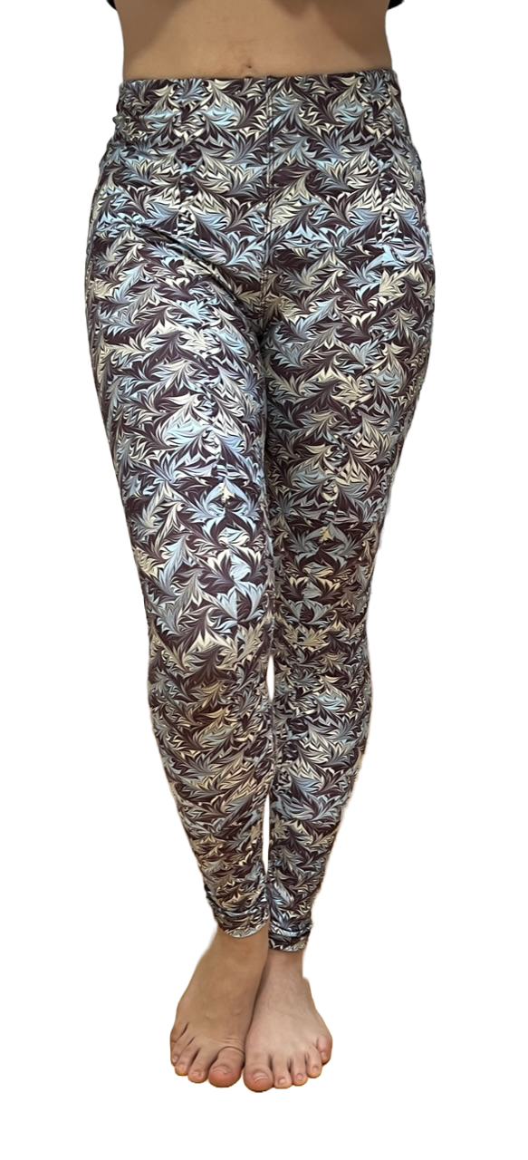 Chocolate Sky - Irresistible Leggings Custom Designed Italian Marble Print