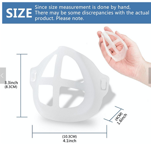 GAME CHANGER! 5 Silicone Mask Frame Inserts. Makes space between mouth and fabric.